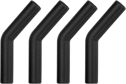 uxcell 4Pcs Silicone Straw Tips, Silicone Straw Elbows Tip, Soft Reusable Metal Straw Covers Fit for 10mm/0.39" OD Stainless Steel Straws, Black