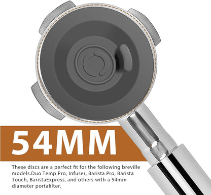54mm Espresso Backflush Cleaning Disc for Breville Espresso Machines 2 Pack Silicone Blind Filter Disk – Durable Espresso Machine Cleaner Accessories