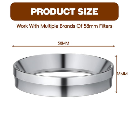 Magnetic Stainless Steel Espresso Dosing Funnel for 58mm Portafilter