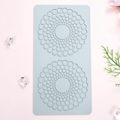 TUKE Hollow Round Circular Design Lace Mat Chocolate Fondant Mold DIY Sugar Craft Silicone Pad Cake Decorating Tools Kitchen Bakeware (D_ Round Circular)