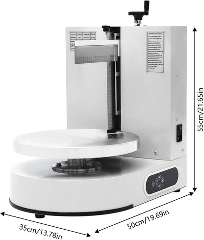 Cake Decorating Coating Machine Cream Spreading Automatic Frosting Turntable with Graduated Scraper for 4-12inch Cakes, 30-200RPM Rotating Speed