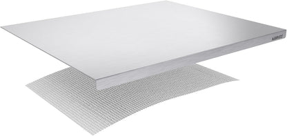 KORVOS Stainless Steel Cutting Boards, Food Grade 304 stainless steel cutting board with lip, Metal Chopping Boards for Kitchen, Meat, Fruits&Baking, Heavy Duty&Non-Slip, 15.7" x 19.7"