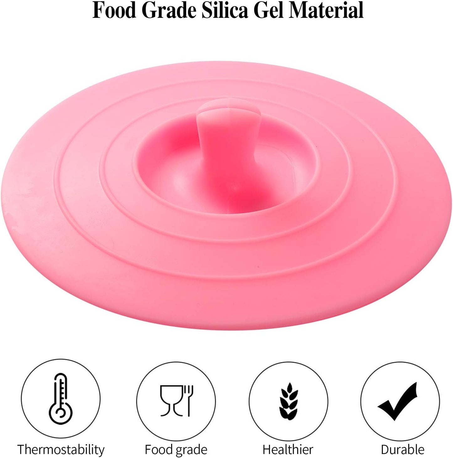 Silicone Cup Covers (Set of 4) ， Multicolored Silicone Lids for Mugs, Cups, Tea Pots,Flexible Mug Covers，Hot Cup Lids for Coffee & Tea