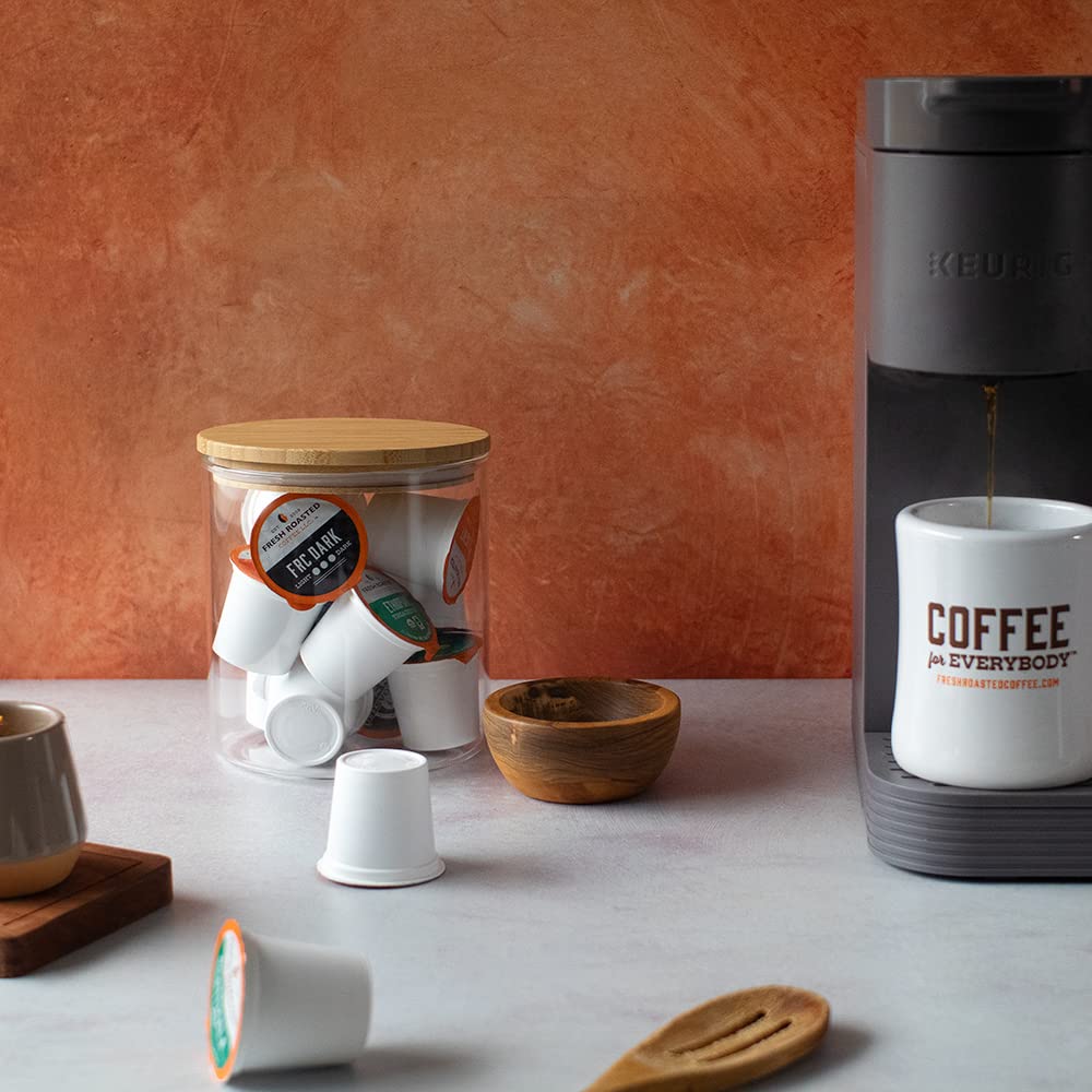 Fresh Roasted Coffee, Dark Brazil, Med-Dark Roast, 72 Pods for K Cup Brewers