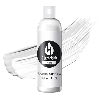 White Food Coloring Gel Herbeklab 4.5 oz Professional Grade White Food Dye Concentrated Gel Food Color for Icing Baking Cake Decorating Cookie