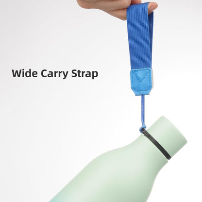 Insulated Water Bottle with Strap,25 oz Double Wall Stainless Steel Vacuum Bottles Metal Water Flask,Mint