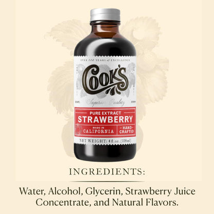 Cook's, Strawberry Extract for Baking, Preserves, Syrup, Cookies, Cakes, 32 oz
