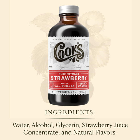 Cook's, Strawberry Extract for Baking, Preserves, Syrup, Cookies, Cakes, 32 oz