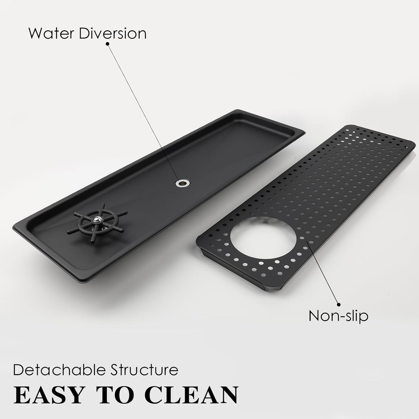 Pitcher Washer, Espresso Washer, Drainage And Drip Tray Stainless Steel Bar Glass Washer Is The Sink, And The Cup Spray Washer Is The Home Kitchen Hotel Cafe Restaurant (KF28-Black)