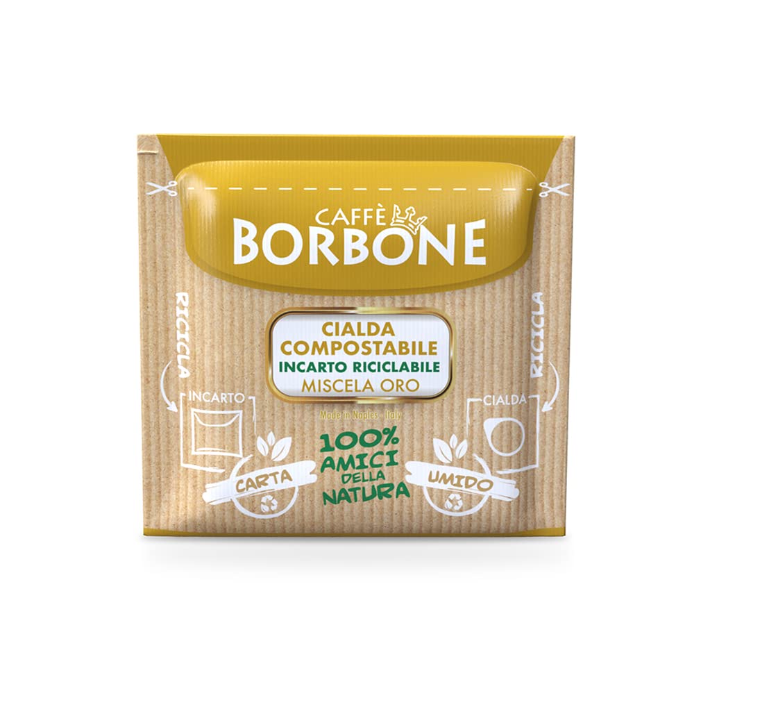 Caffe Borbone Espresso Paper Pods, Gold Blend, Sweet and Refined, Medium Roast ESE Pods, Authentic Italian Espresso- 150 Count