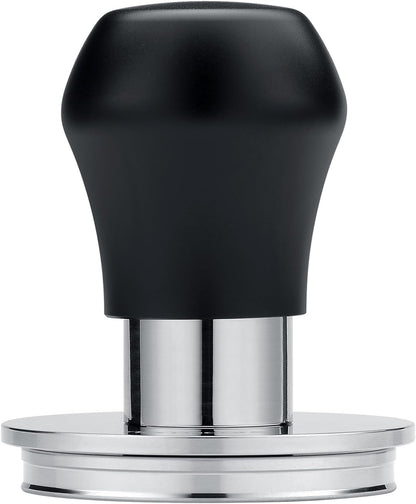 Normcore 57.5mm Coffee Tamper V4.1 Mini, Spring-Loaded with Click Feedback, 304 Stainless Steel Flat Base, Compatible with Lelit Anna Portafilter, Black