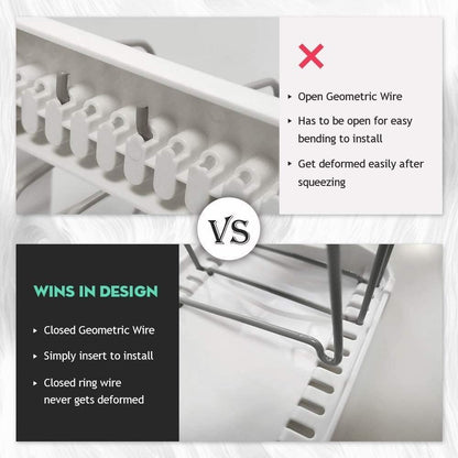EVERIE Adjustable Bakeware Organizer Pot Lid Holder Rack for Pots, Cake Molds, Cutting Boards, Mats, Cookware, GS02SS, Pack of 2