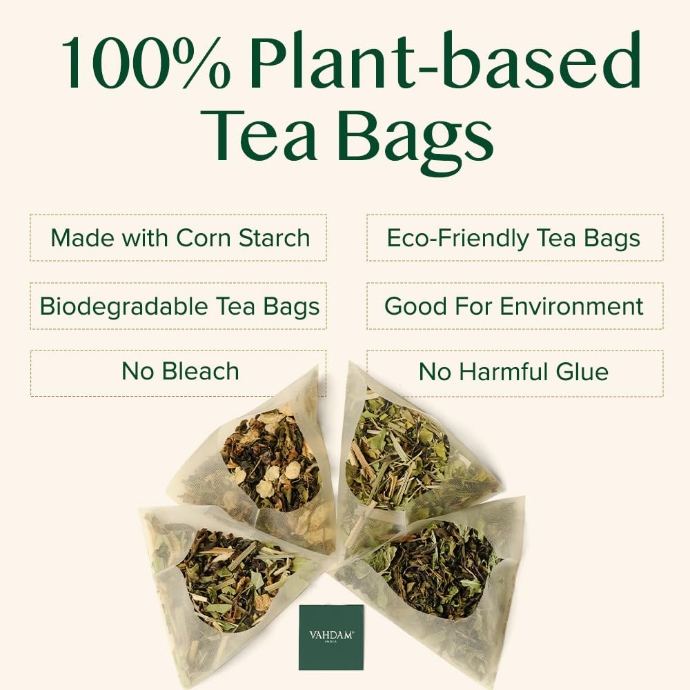 VAHDAM, India's Original Masala Chai Tea Bags (100 Count) No Added Flavoring | Blended w/Exotic Spices | Whole Leaf Tea Bags | Resealable Ziplock Pouch