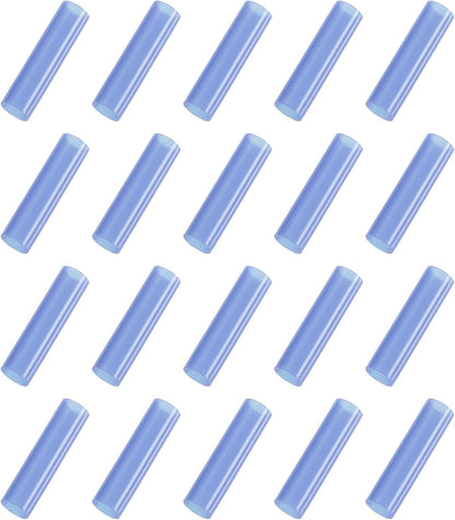 uxcell 20Pcs Silicone Straw Tips, Metal Straw Covers, Soft Reusable Straws Tips Fit for 8mm/0.31" OD Stainless Steel Straws (Blue)