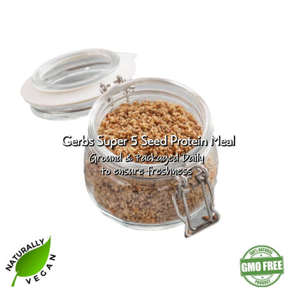 Ground Raw Pumpkin, Sunflower, Chia, Flax, Hemp Seed Meal by Gerbs - 4 LBS - Top 11 Food Allergen Free & Non GMO - Vegan & Kosher – Premium Full Oil Content Protein Powder