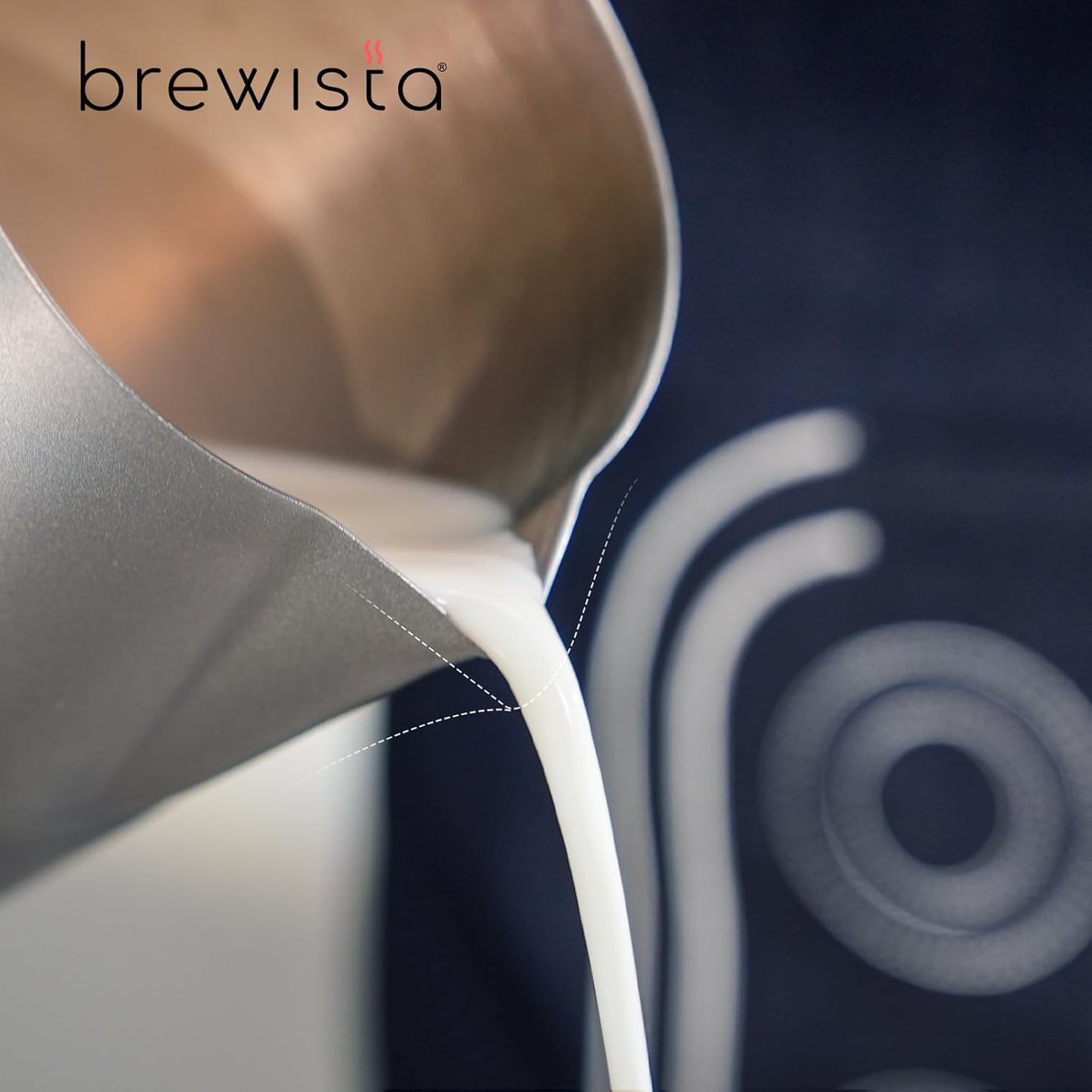 Brewista Precision Milk Frothing Pitcher, Steaming Jug, Coffee, Espresso Machine Accessories for Barista, Latte Art, Cappuccino, Stainless Steel Cup, 16 oz/480 ml, Silver