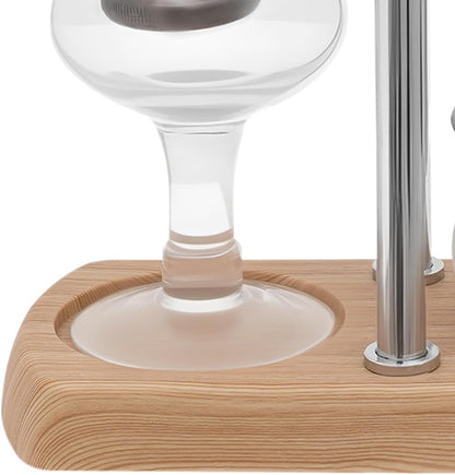 Belgian Luxury Royal Family Balance Syphon Coffee Maker Belgium Siphon Brewer Elegant Design Retro-Style Gravity Vintage Coffee Maker Vacuum Brewing System Copper (Silver)