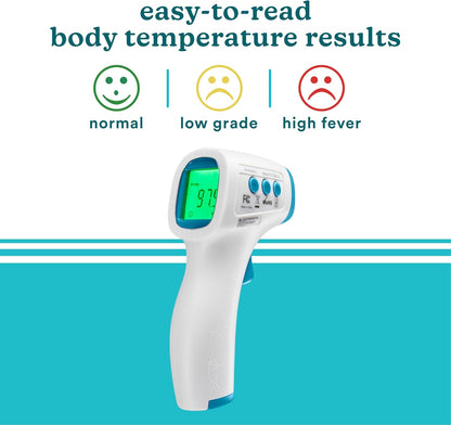 HoMedics Non-Contact Infrared Forehead Thermometer, Clinically Proven Fast Accurate Results, High-Fever Alert with 4-in-1 Readings
