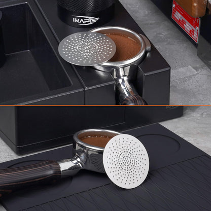 IKAPE 53.3mm Espresso 2pcs Puck Screen, 0.8mm Thickness, Reusable Metal Thin & light Coffee Filters, Food-grade 316 Stainless Steel Coffee Puck Screen for Espresso Baristas