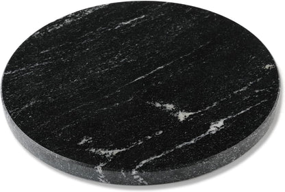 Koville Brazilian Natural Marble Cutting Board for Kitchen, 11inch Round Hand Crafted Marble Slab for Cheese, Charcuterie, Pastry Board - Wedding Gift, House Warming Gift(Via Lactea)