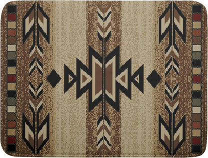 Giwawa 18"x24" Southwestern Dish Drying Mat Rustic Brown Tribal Ethnic Large Dish Drainer Mats Antique Native American Absorbent Microfiber Dish Drying Pad for Kitchen Countertop Decor