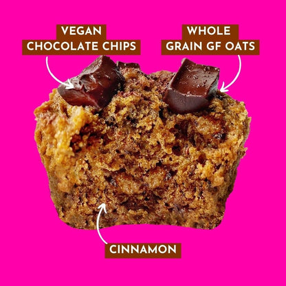 GoNanas Chocolate Chip Oat Flour Banana Bread Mix, Suitable for Plant Based Vegan Diets, Gluten Free Dairy Free Snacks, Healthy Snacks For Adults, Muffin Mix, Nut Free, Cupcakes Dessert, NON-GMO, 4pk