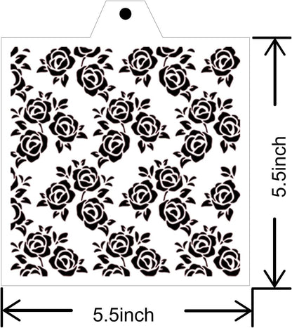 Stencil Genie 16 Pcs 5.5x5.5in Baking Stencils for Royal Icing, Airbrush; Sugar Cookies; Craft Painting