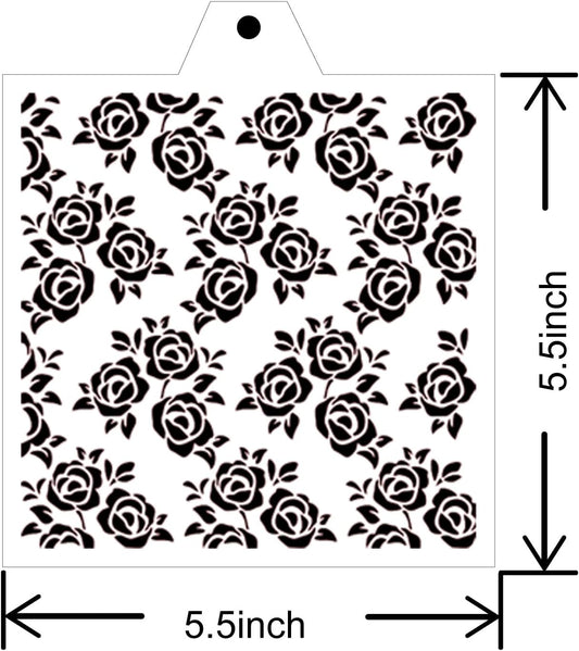 Stencil Genie 16 Pcs 5.5x5.5in Baking Stencils for Royal Icing, Airbrush; Sugar Cookies; Craft Painting
