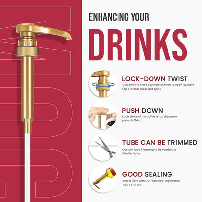 Jimoco Barista Bundle – Jimoco® Syrup Pump + Torani® Cherry Syrup, 25.4 oz