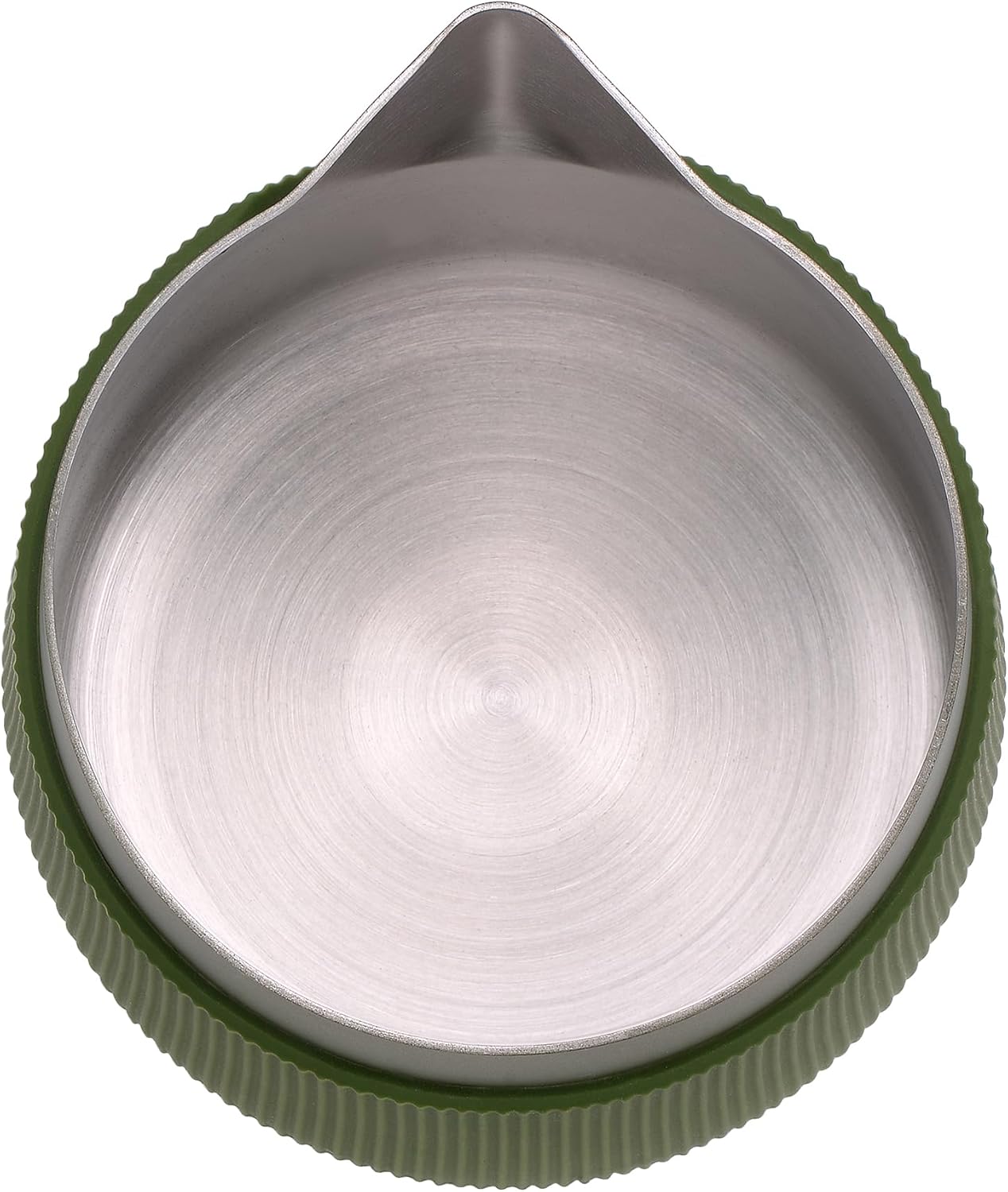 Normcore Handleless Milk Frothing Jug, Milk Pitcher 20.3 oz, Milk Frother Steamer Cup Stainless Steel Espresso Cup, Round Spout, Green, 600 ml
