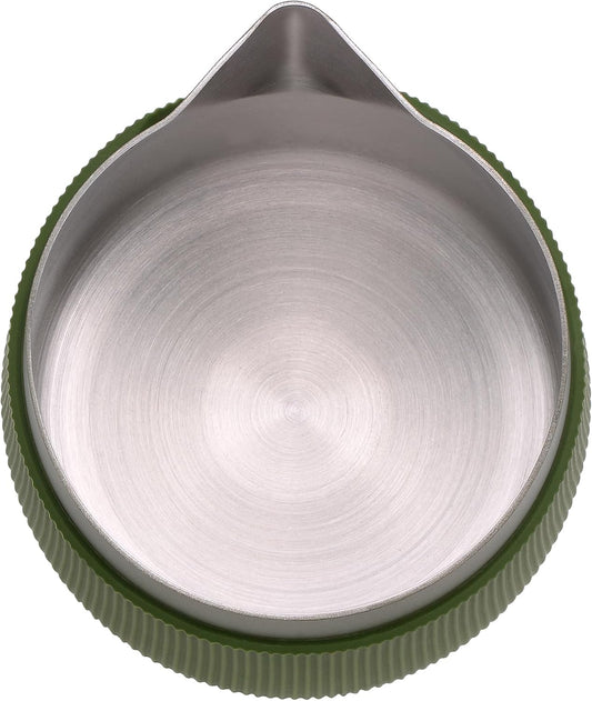 Normcore Handleless Milk Frothing Jug, Milk Pitcher 20.3 oz, Milk Frother Steamer Cup Stainless Steel Espresso Cup, Round Spout, Green, 600 ml