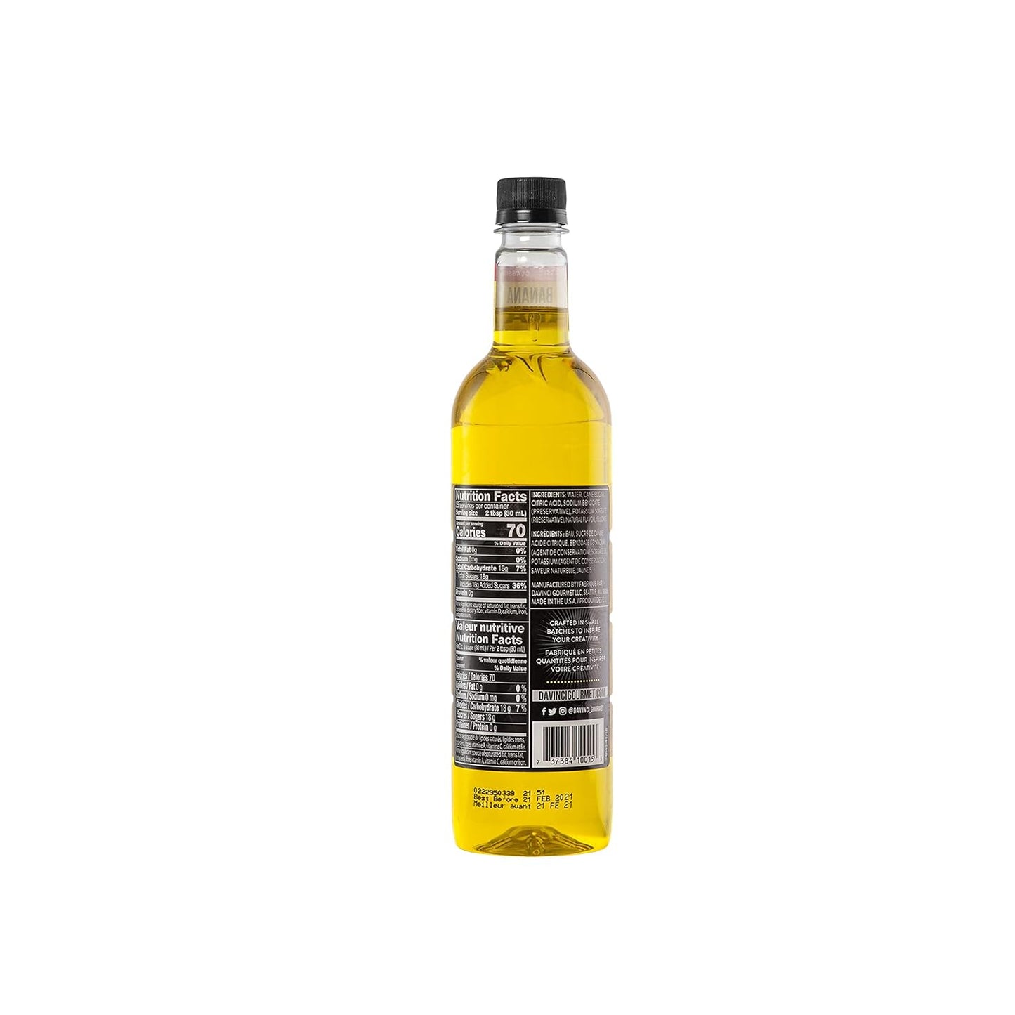 DaVinci Gourmet Classic Banana Syrup, 25.4 Fluid Ounces (Pack of 1)