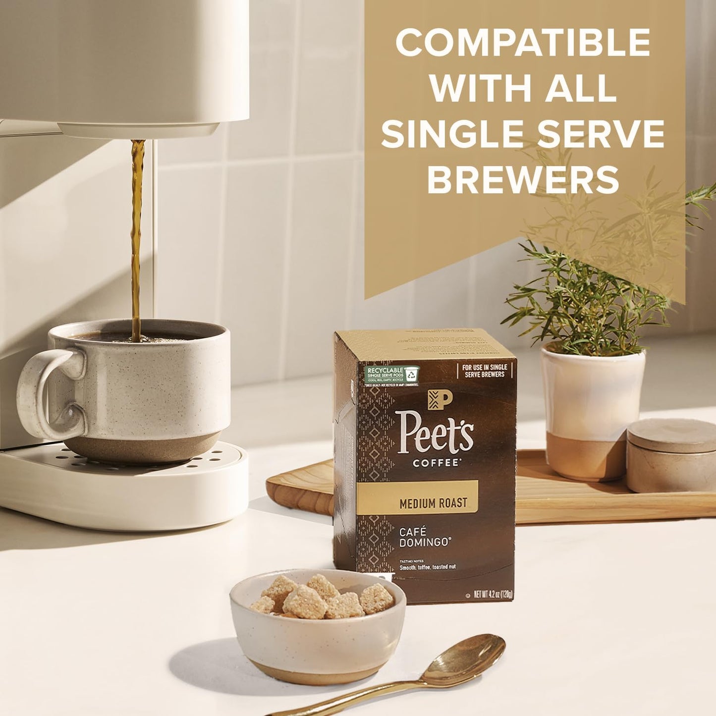 Peet's Coffee, Single Serve Coffee Pods Variety Pack - Major Dickason's Blend, Big Bang, French Roast, Café Domingo, Organic Alma De La Tierra, House Blend, 60 Count (6 Boxes of 10 Pods)