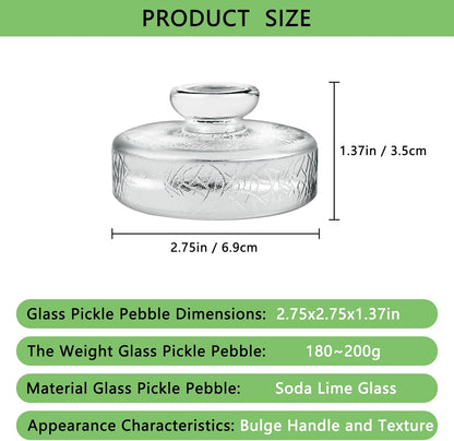 Artcome 10-Pack Glass Fermentation Weights with Easy Grip Handle and Unique Texture Design for Large Wide Mouth Mason Jars