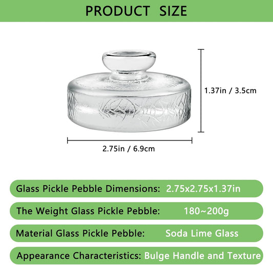 Artcome 10-Pack Glass Fermentation Weights with Easy Grip Handle and Unique Texture Design for Large Wide Mouth Mason Jars