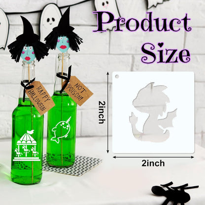 Fainne 100 Pcs Stencils for Painting on Wood Reusable Stencil Crafts Drawing Templates Holiday Wall Paper for DIY Scrapbook Home 2 x 2 Inch (Girls Theme)