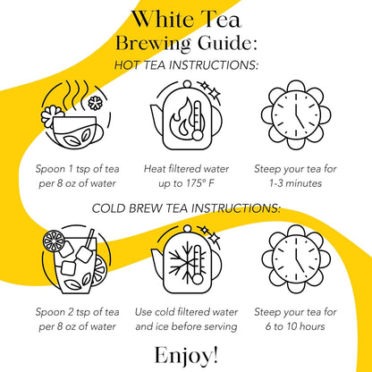 MyRoyalte Exquisite Jasmine Lychee White Tea Blend - 1.3 oz Fragrant White Tea Infused with Sweet Jasmine and Refreshing Lychee Flavors - 100% Natural Tea Gift For Tea Lovers