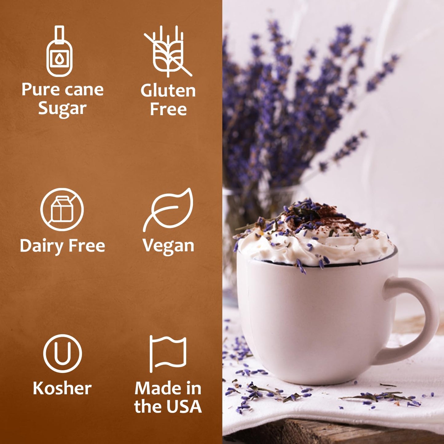 Syruvia Lavender Syrup for Coffee & Cocktails 25.4 Ounces Syrups for Coffee Drinks