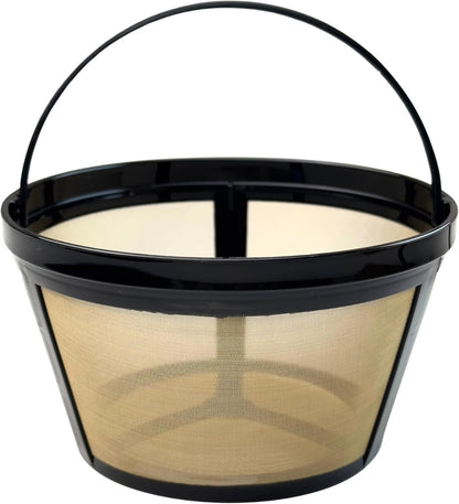 Reusable Coffee Filter, Eco - Friendly, Compatible with Mr. Coffee, Black+Decker, Cuisinart, Hamilton Beach and Other Standard 8-12 Cup Drip Coffee Makers, Replaces Paper, BPA Free (3 Pack)