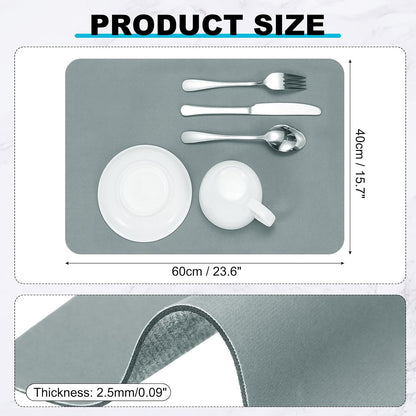 uxcell Silicone Mats for Kitchen Counter, 23.6" x 15.7" Non-Slip Countertop Protector Mat Heat Resistant Coffee Mat Waterproof Table Placemat, Gray