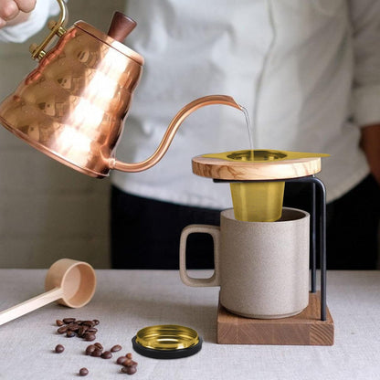 Tea Infuser Basket Stainless Steel Tea Strainer Tea Filter With Small Strainer And Lid Tea Diffuser For Loose Tea Superior Brewing Experience (One pack gold)