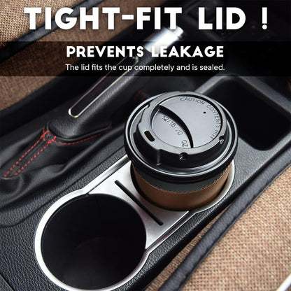 【100 Pack - 12 oz Disposable Coffee Cups To Go with Lids Sleeves and Straws 100% Biodegradable & Compostable Pla Eco Friendly Paper Coffee Cups for Tea Coffee Hot Chocolate