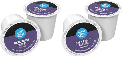 Amazon Brand - Happy Belly Dark Roast Coffee Pods, Compatible with Keurig 2.0 K-Cup Brewers, 24 Count (Pack of 2)