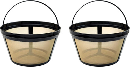 Reusable Coffee Filter, Eco - Friendly, Compatible with Mr. Coffee, Black+Decker, Cuisinart, Hamilton Beach and Other Standard 8-12 Cup Drip Coffee Makers, Replaces Paper, BPA Free (2 Pack)
