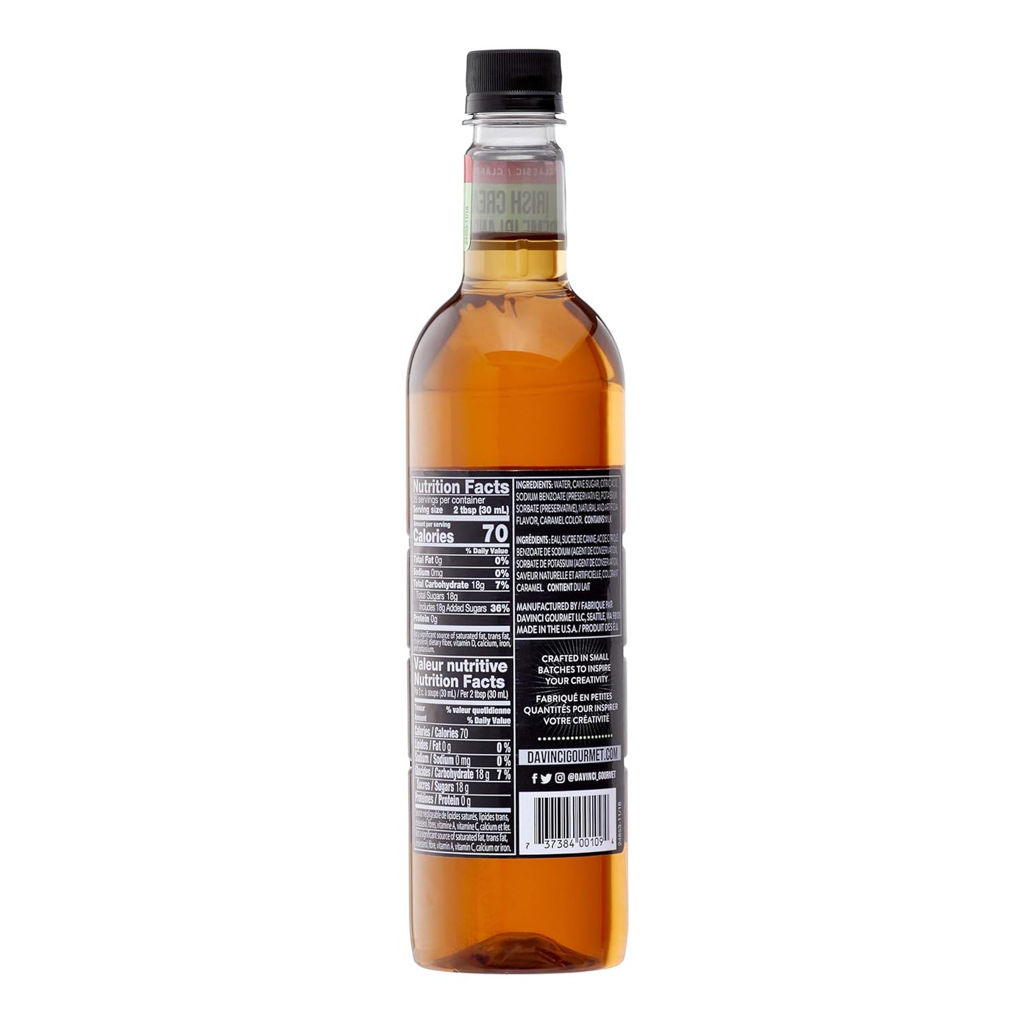 DaVinci Gourmet Classic Irish Cream Syrup, 25.4 Fluid Ounces (Pack of 1)