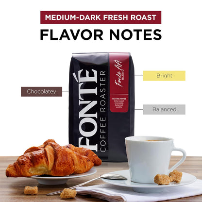 Fonte Coffee Roaster - Whole Bean Coffee - Medium-Dark Fresh Roast - Roasted in Seattle - Single Origin - Bright, Chocolately, Balanced - 12 oz - Fonte AA