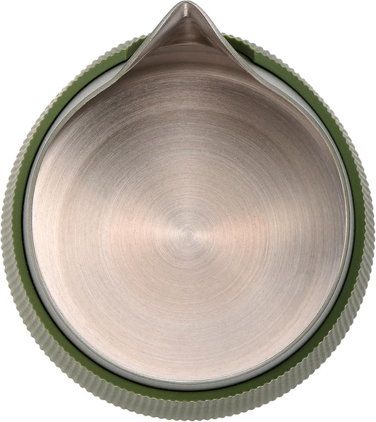 Normcore Handleless Milk Frothing Jug, Pitcher 15.2 oz, Frother Steamer Cup Stainless Steel Espresso Cup, Sharp Spout, Green, 450 ml