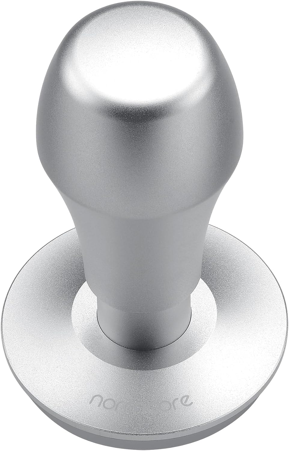 Normcore 58.5mm Coffee Tamper V4.1 with Click Sound Feedback, Espresso Barista Hand Tamper, Spring Loaded Tamper With Flat Base, Anodized Aluminum Handle, Compatible with 58mm Espresso Machine, Silver