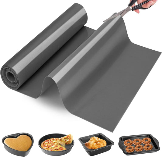 Silicone Baking Mat Roll, Non Stick Heat Resistant Silicone Baking Mats, Pastry Mat, No Slip Reusable Freeze Dryer Mat, Countertop Protector Mat, Cut to size fit different Sharp Oven Pans Dishes Tins