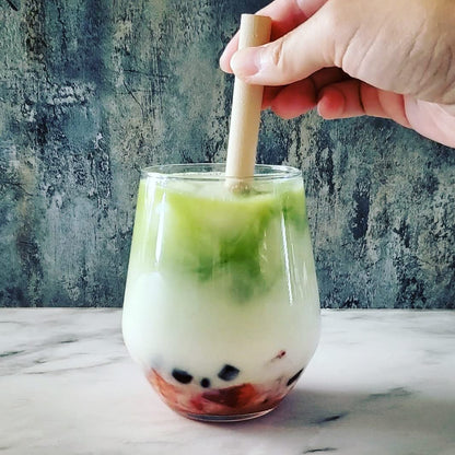 YUMBUCHA Boba Kit Set - DIY Tea Making Kit With White Peach Oolong & Tapioca Pearls - Create 10 Delightful Drinks - Exquisite Loose Leaf Teabags Included - Gift Set for Tea Lovers